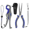 Fishing Heavy-Duty Pliers & Fish Gripper Set with Lanyard & Sheath