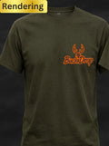 Buck Drop Olive Front Tee